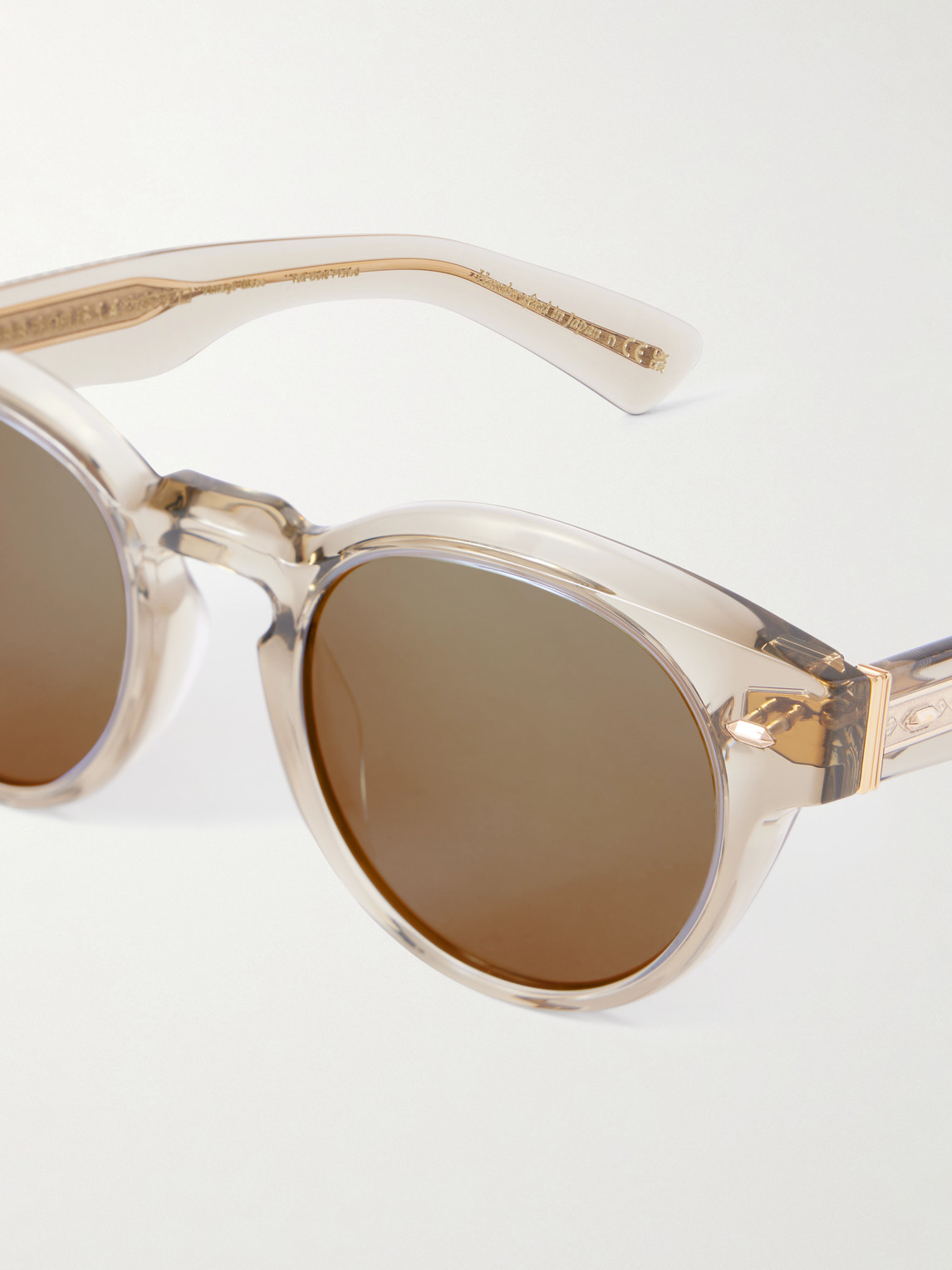 Oliver Peoples Hayton Round-frame Acetate Sunglasses In Brown