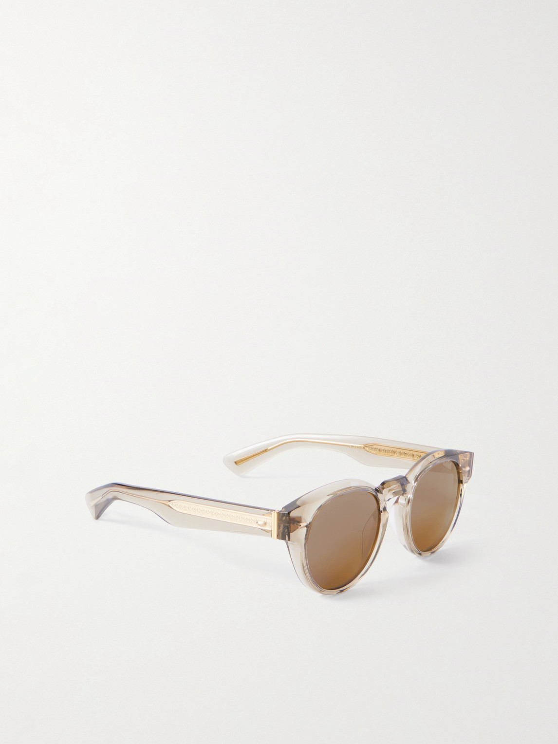 Oliver Peoples Hayton Round-frame Acetate Sunglasses In Brown
