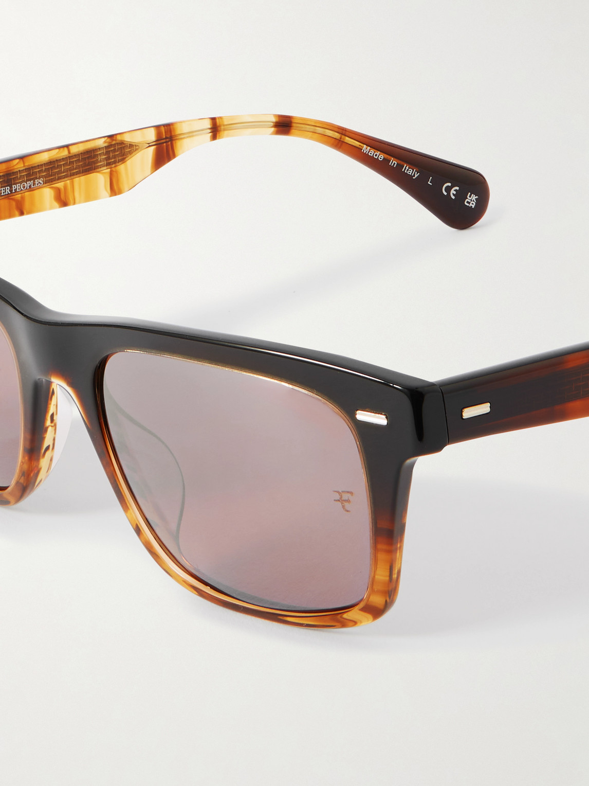 Oliver Peoples Roger Federer R-16 Square-frame Degradé Acetate Sunglasses In Black