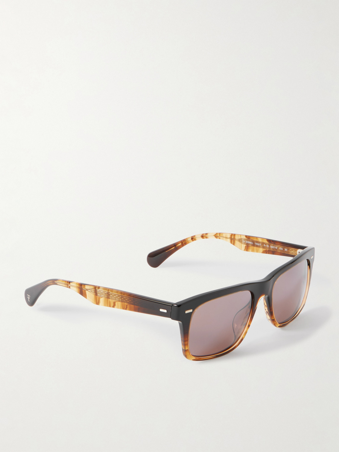 Oliver Peoples Roger Federer R-16 Square-frame Degradé Acetate Sunglasses In Black