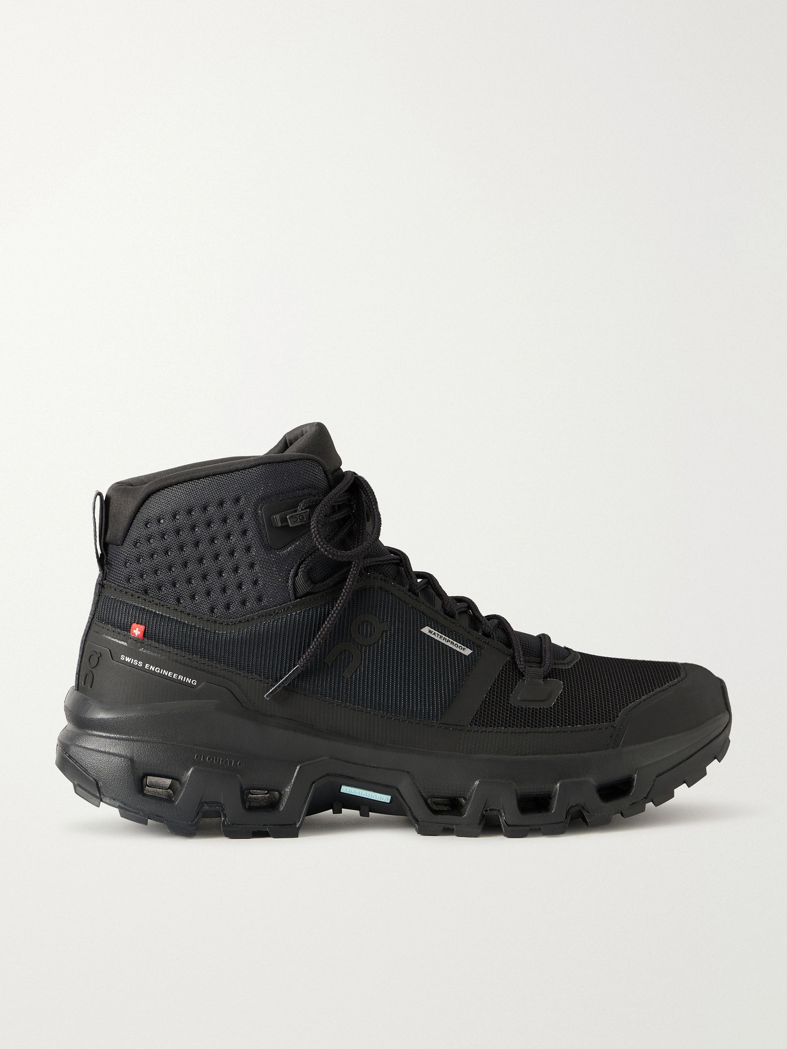 Cloudrock Mid Rubber-Trimmed Mesh Hiking Boots