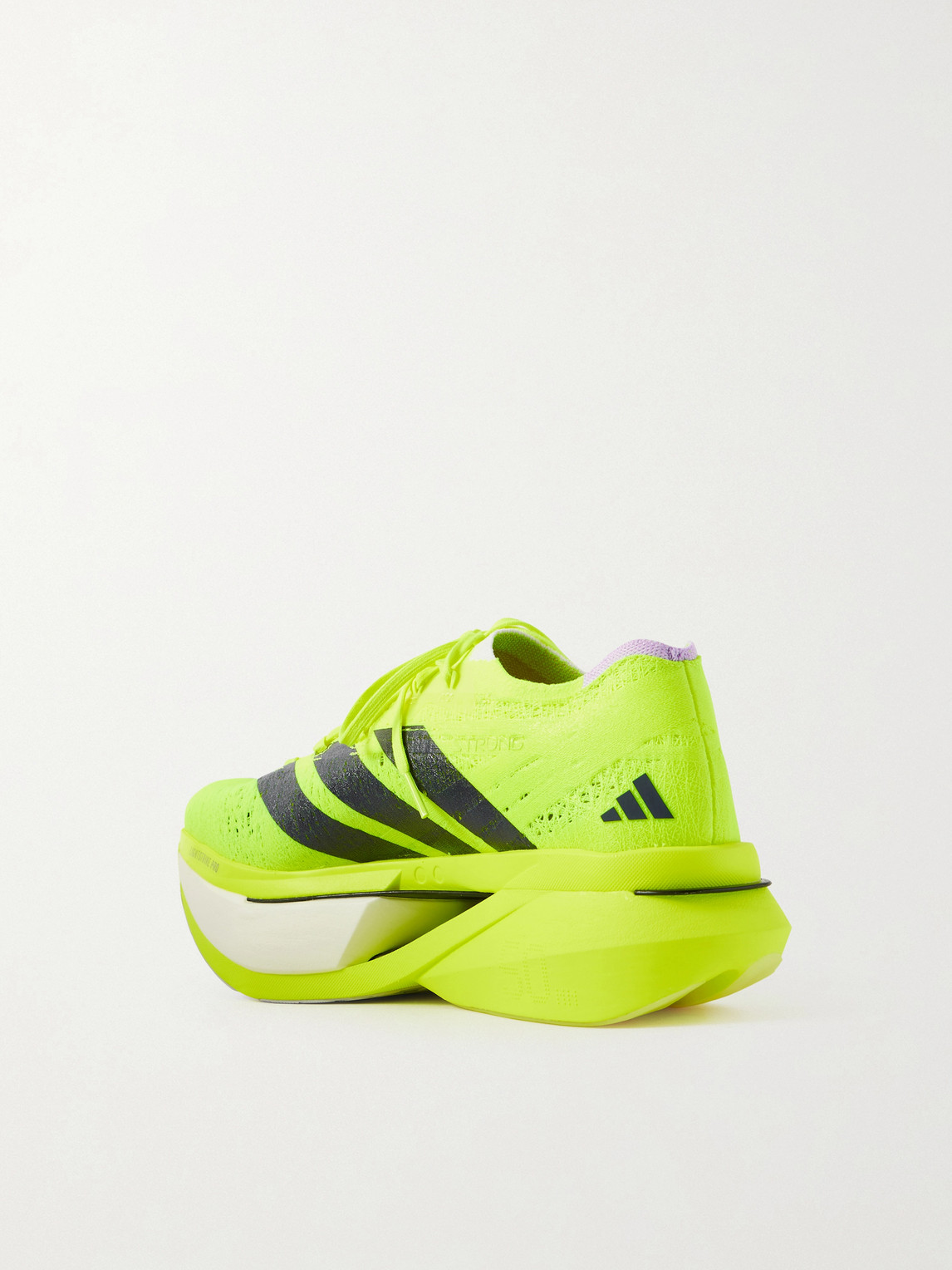  Adidas Running - Adizero Prime X3 Striped Rubber-trimmed Strung Running Sneakers - Men - Green - Uk 6.5 