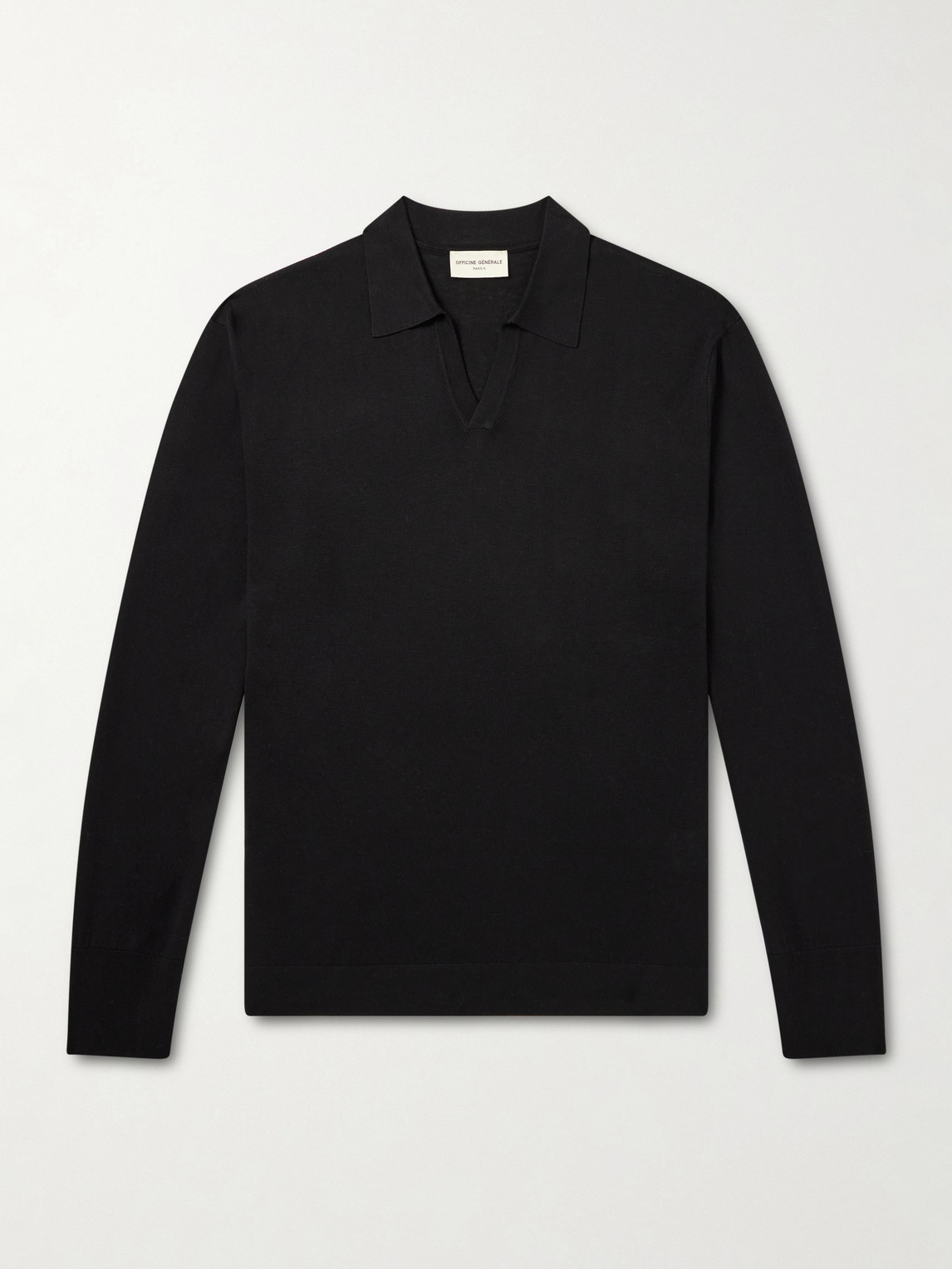 OFFICINE GÉNÉRALE imone Lyocell and Wool-Blend Polo hirt - Men
