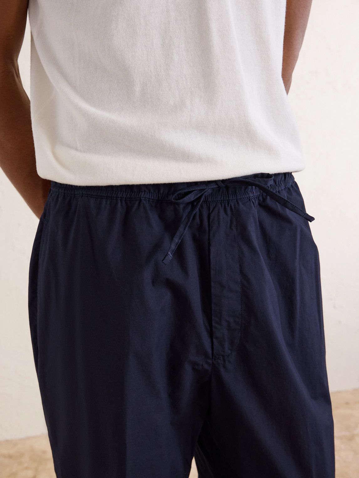  Officine Générale - Nilson Straight-leg Organic Cotton-poplin Drawstring Suit Trousers - Men - Blue - It 50 