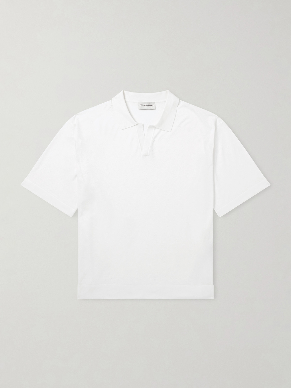 OFFICINE GÉNÉRALE Pele Lyocell and Wool-Blend Polo hirt - Men