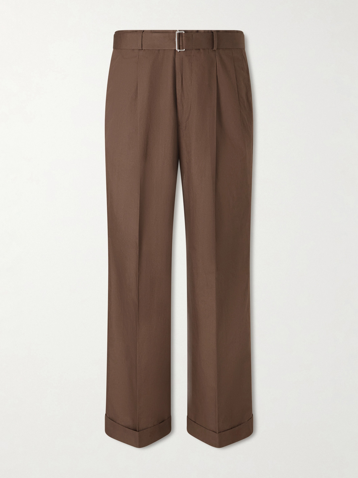 OFFICINE GÉNÉRALE Evans Wide-Leg Organic Cotton-Poplin Trousers IT 52