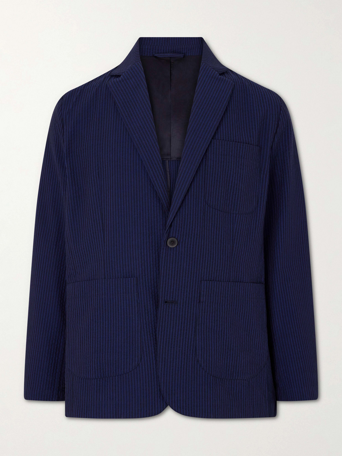 Portuguese Flannel Atlantico Organic Cotton-Seersucker Suit Jacket - Men