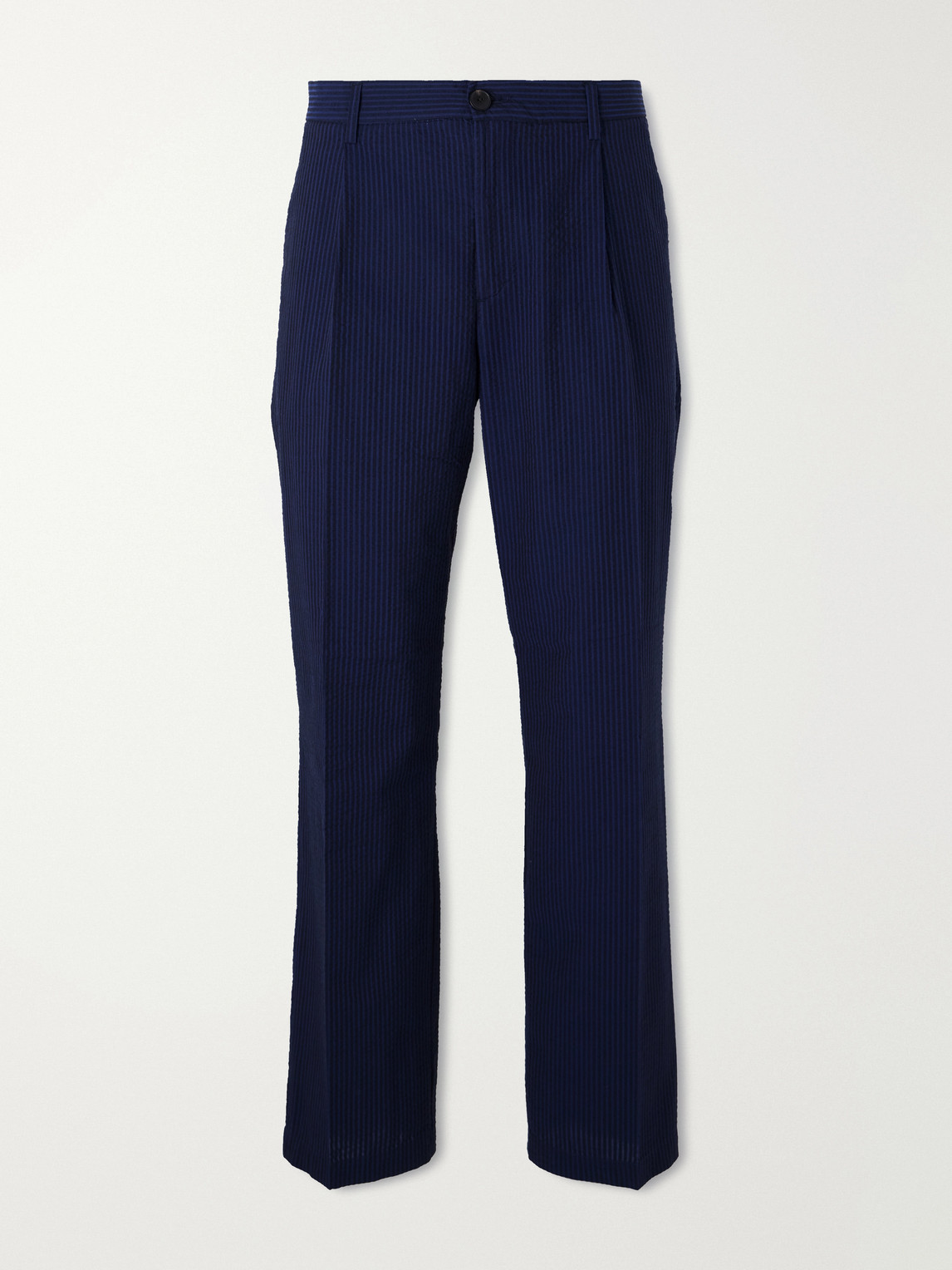 Portuguese Flannel Atlantico Straight-Leg Organic Cotton-Seersucker Trousers UK/US 30