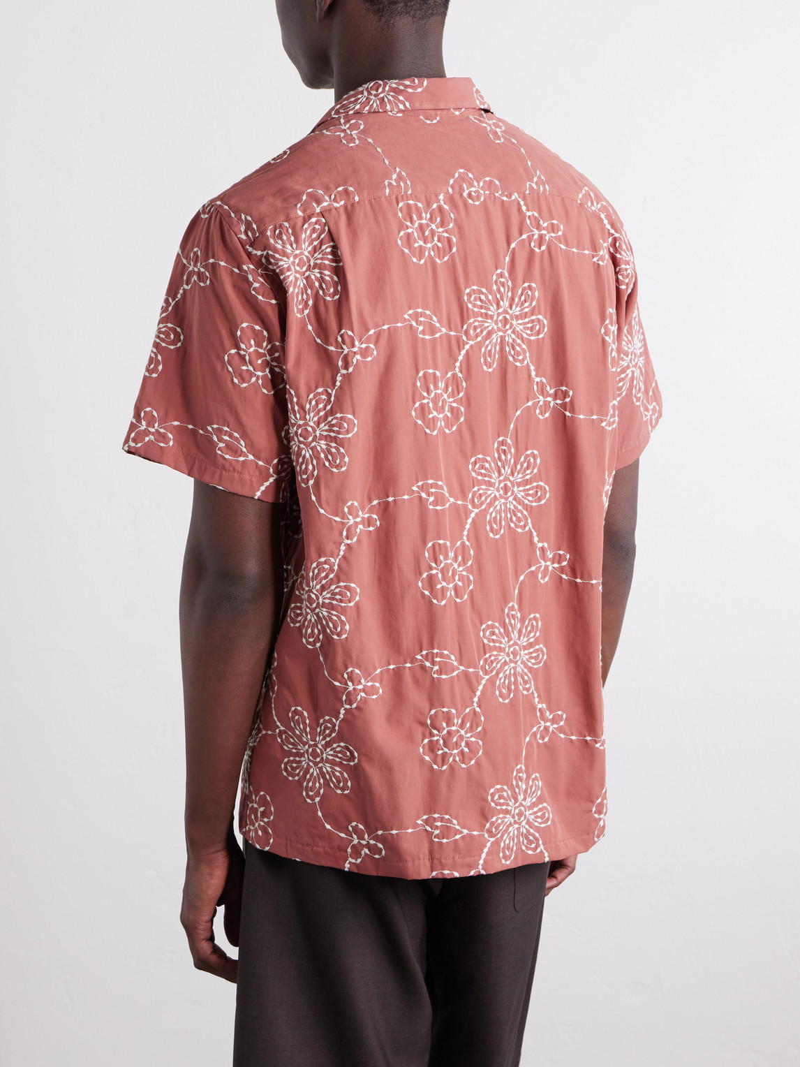 Compota Embroidered Cotton-Blend Shirt