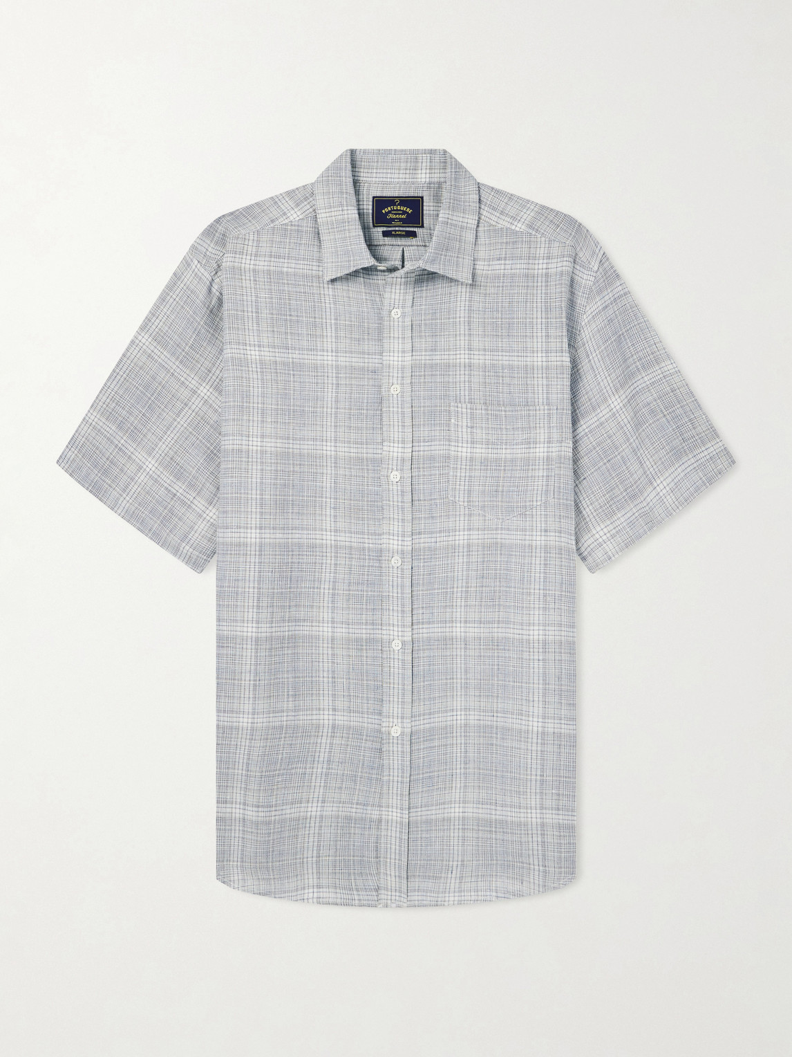 Portuguese Flannel Gem Checked Linen Shirten