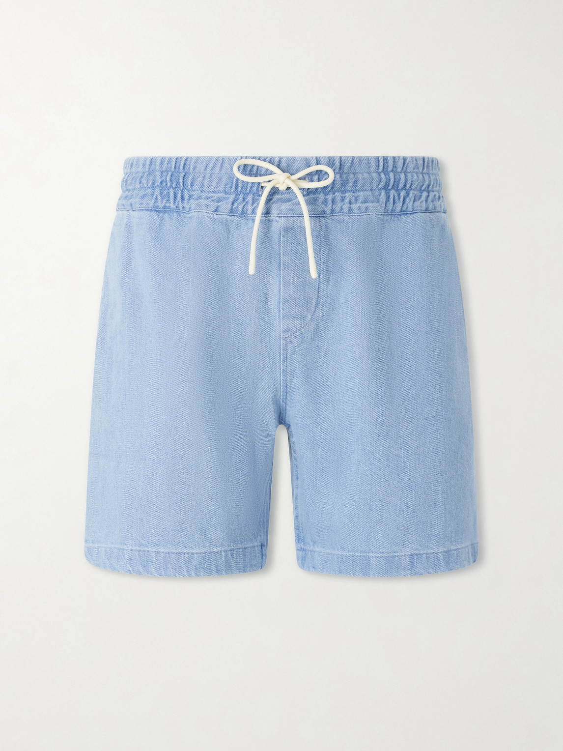 Portuguese Flannel Straight-Leg Denim Drawstring Shorts - Men