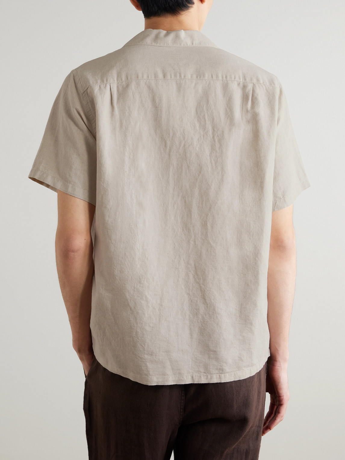  Portuguese Flannel - Branch Convertible-collar Embroidered Linen And Cotton-blend Shirt - Men - Neutrals - Xs 