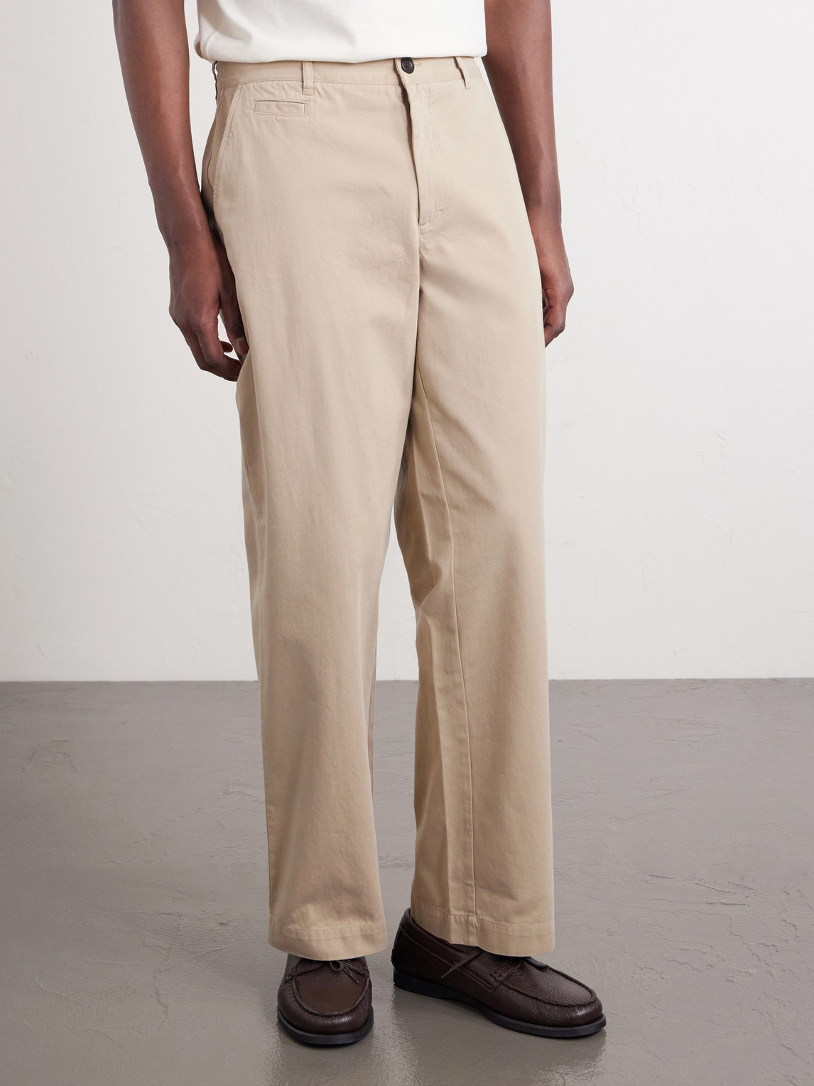 Labura Straight-Leg Organic Cotton-Twill Trousers