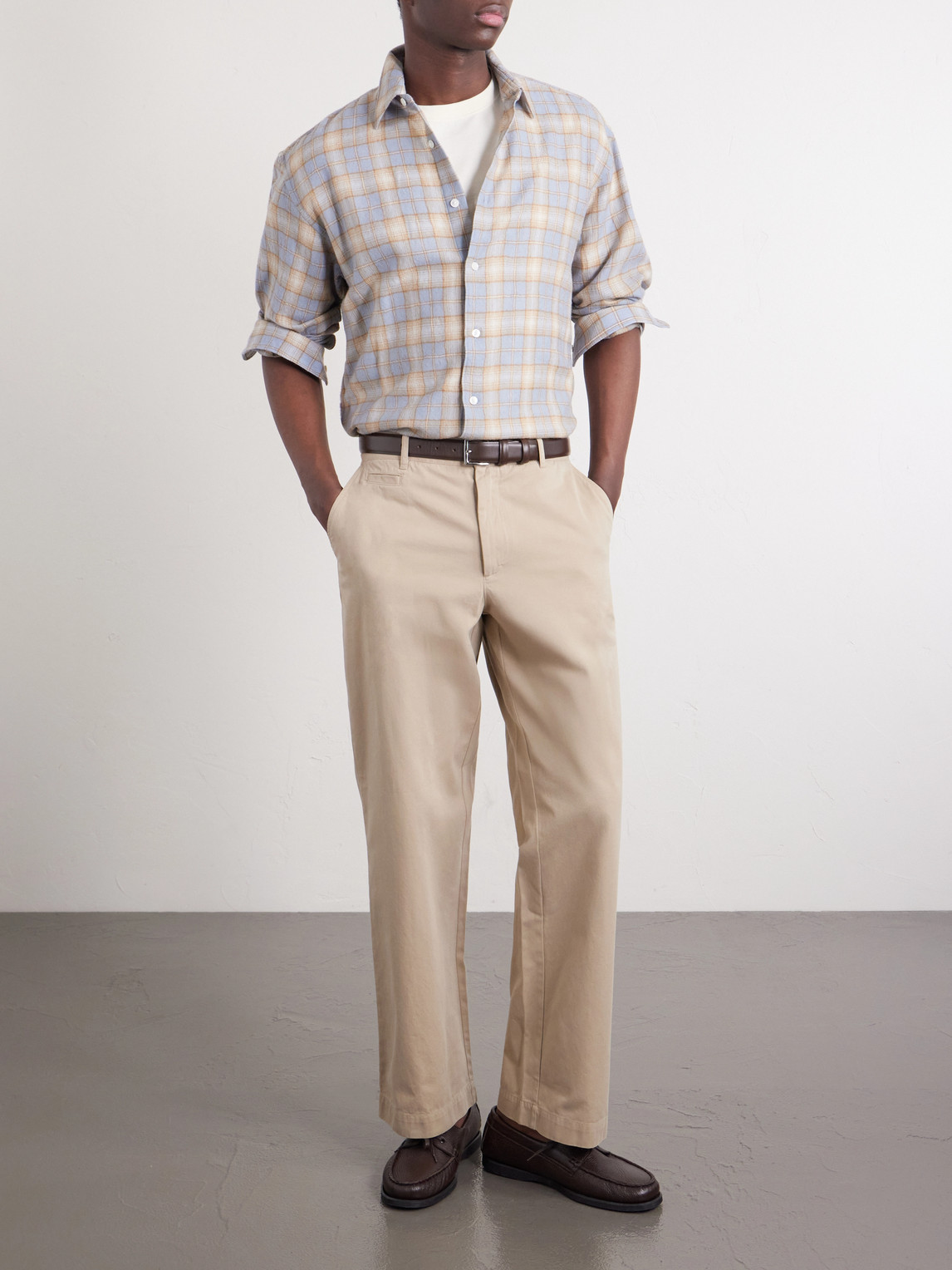 Labura Straight-Leg Organic Cotton-Twill Trousers
