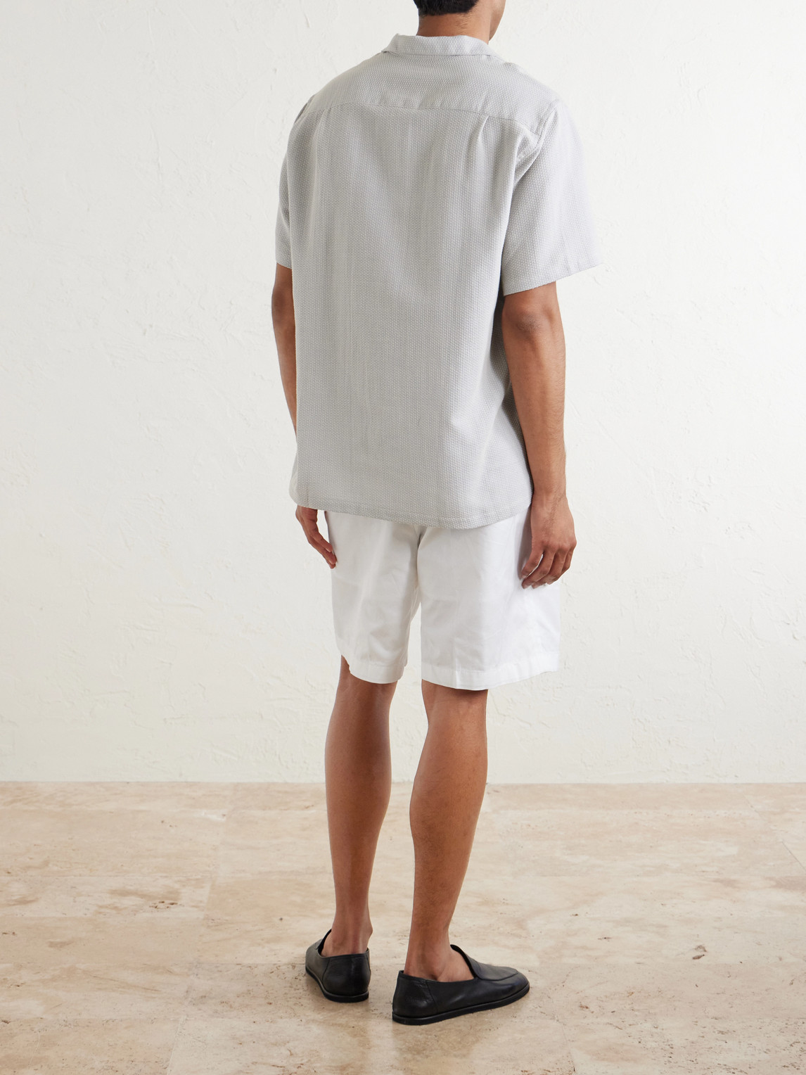 Jones Camp-Collar Cotton Shirt