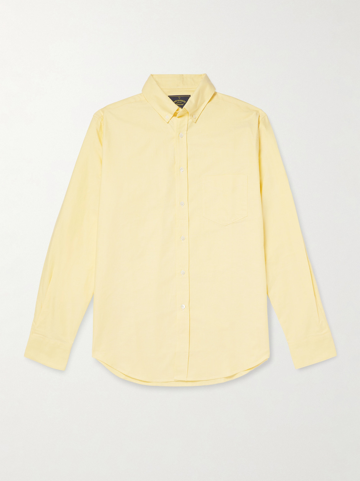 Portuguese Flannel Belavista Button-down Collar Cotton Shirt In Yellow