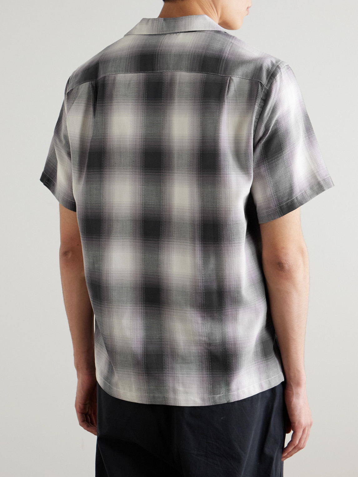 Smogy Convertible-Collar Checked Cotton Shirt
