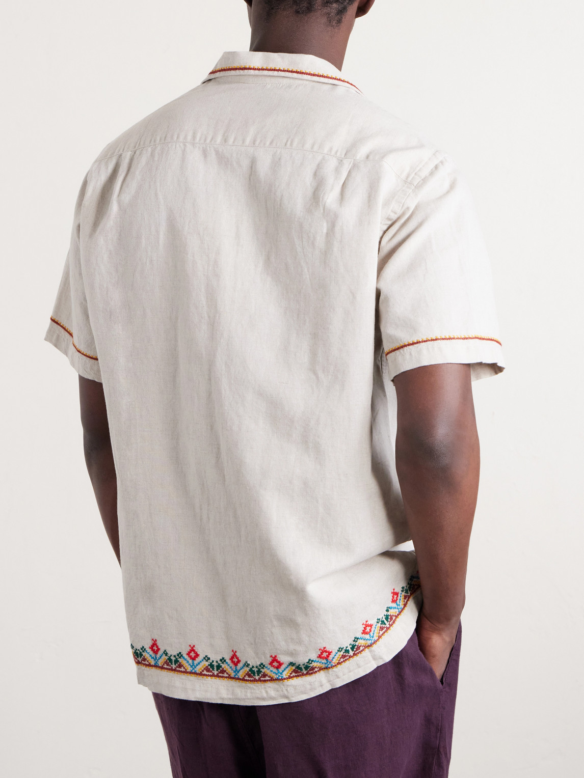 Convertible-Collar Linen