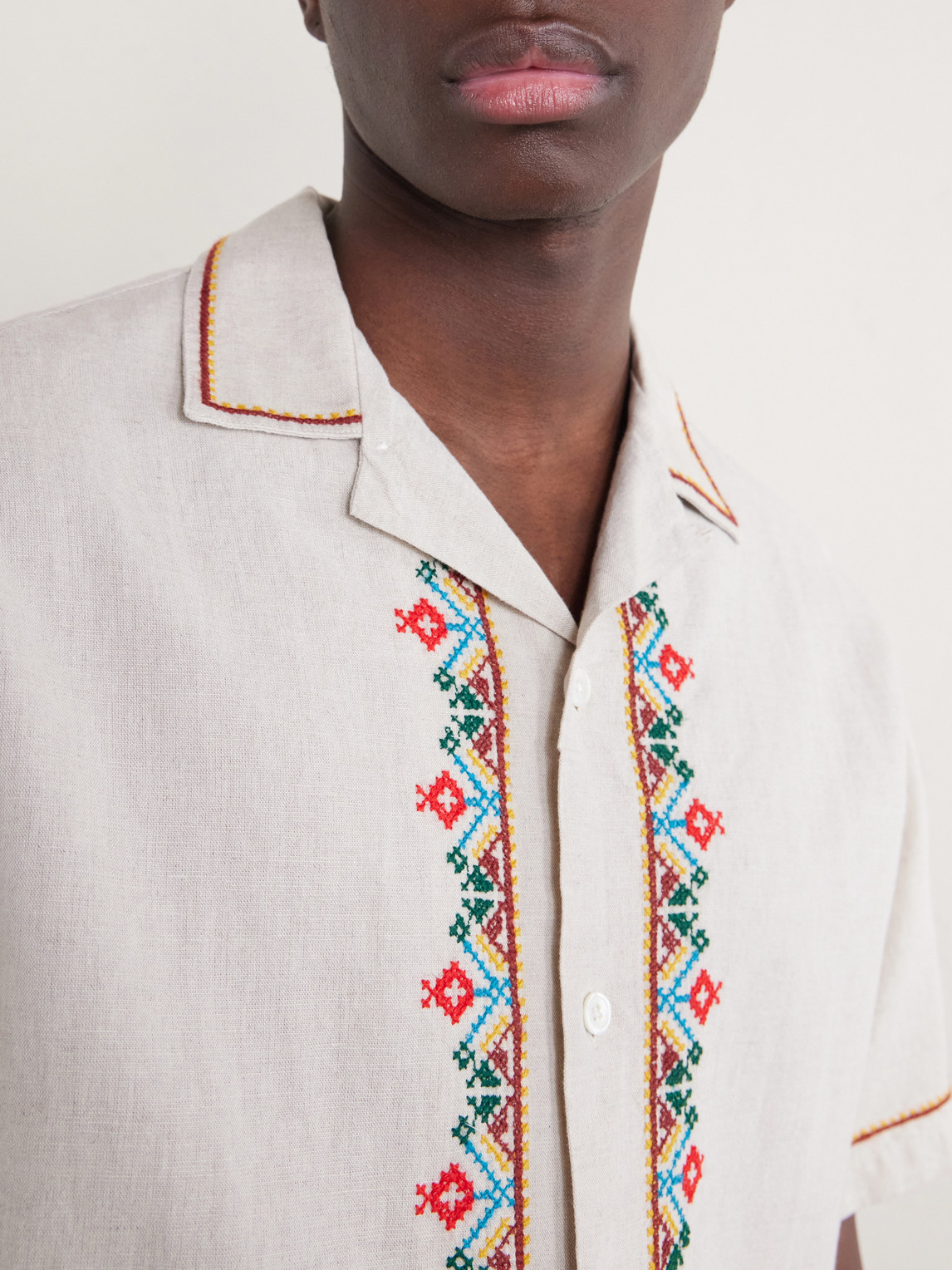 Convertible-Collar Linen