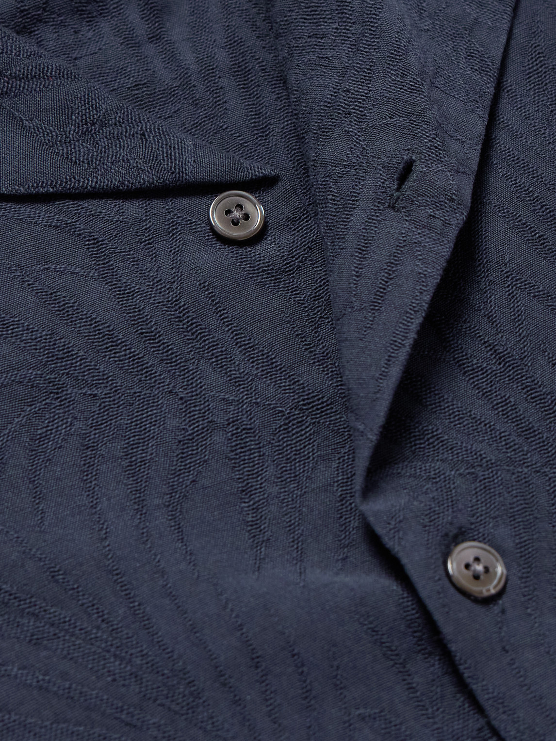  Portuguese Flannel - Palm Convertible-collar Organic Cotton And Tencel™lyocell-blend Shirt - Men - Blue - Xs 