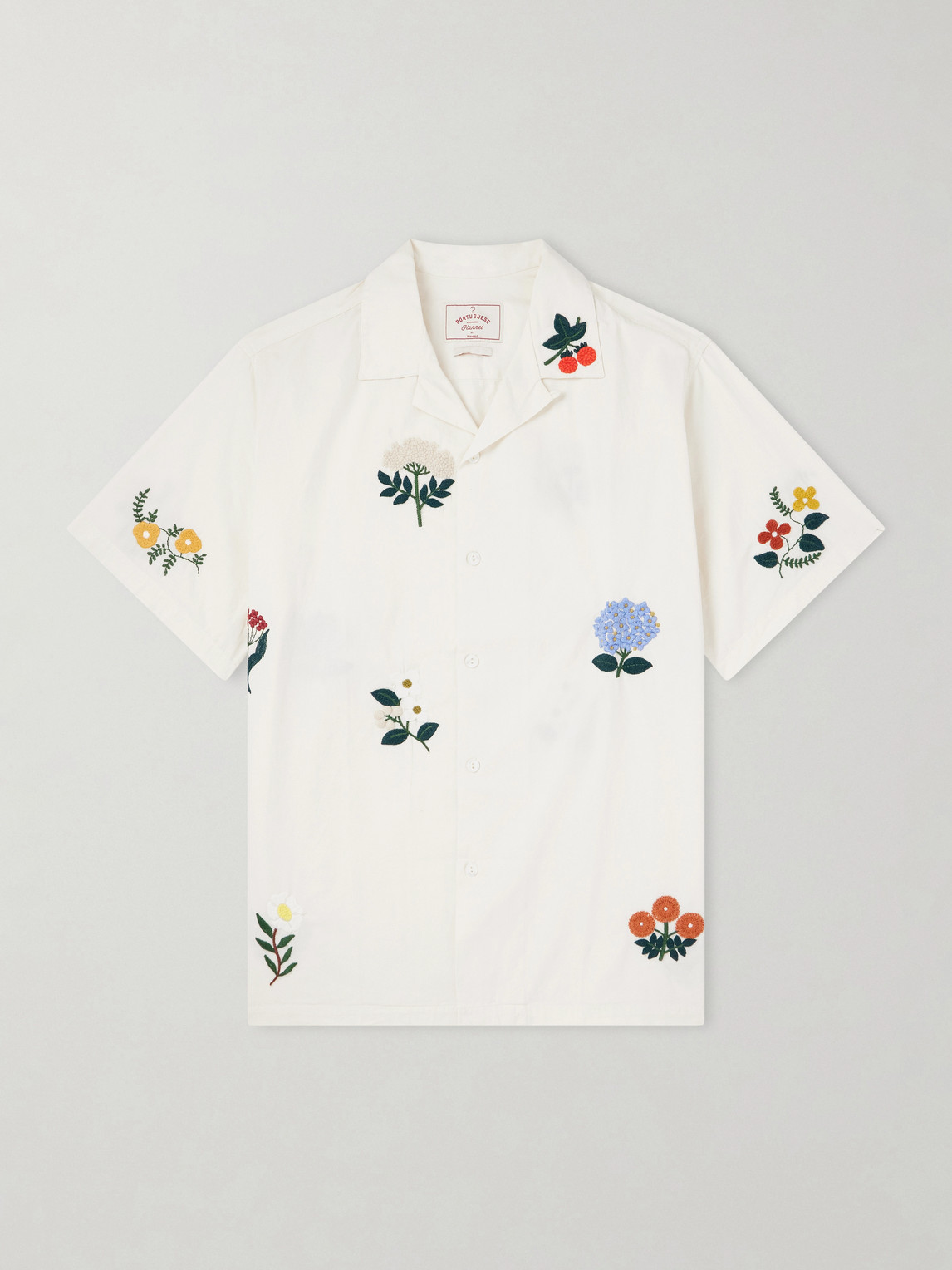 Portuguese Flannel Embroidered Organic Cotton Shirten