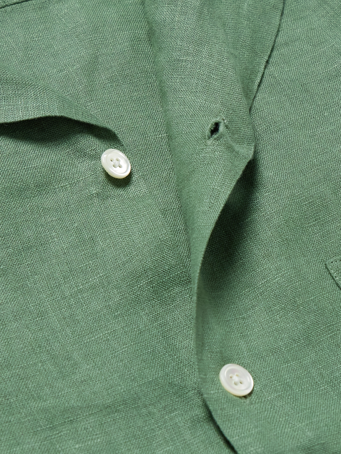 Camp-Collar Linen Shirt