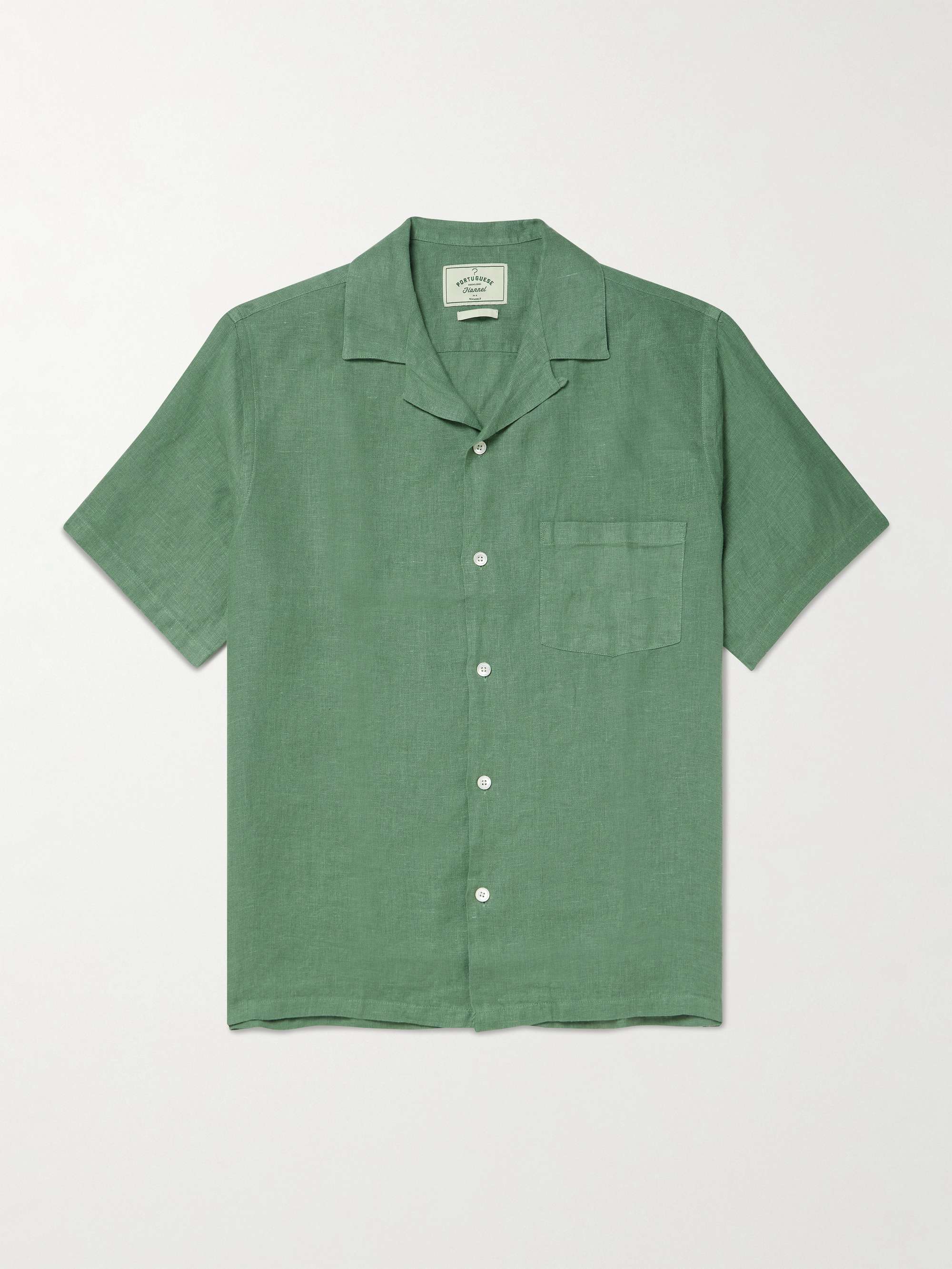 PORTUGUESE FLANNEL Camp-Collar Linen Shirt