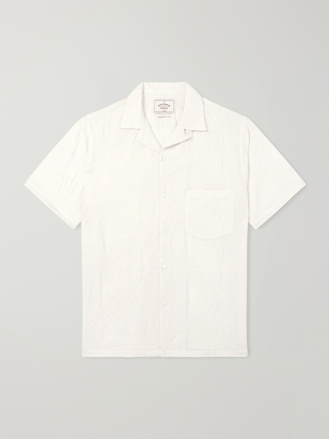 Portuguese Flannel Duke Convertible-Collar Embroidered Cotton-Blend Shirt - Men