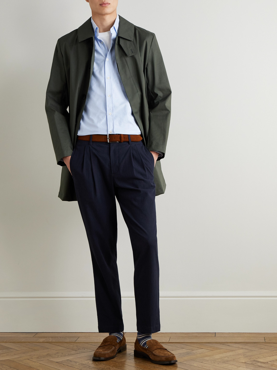 Belavista Button-Down Collar Cotton Shirt