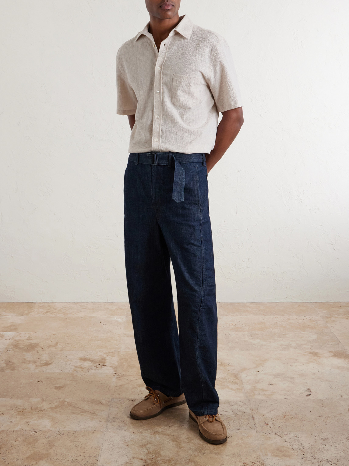 Theme Textured Cotton-Blend Shirt