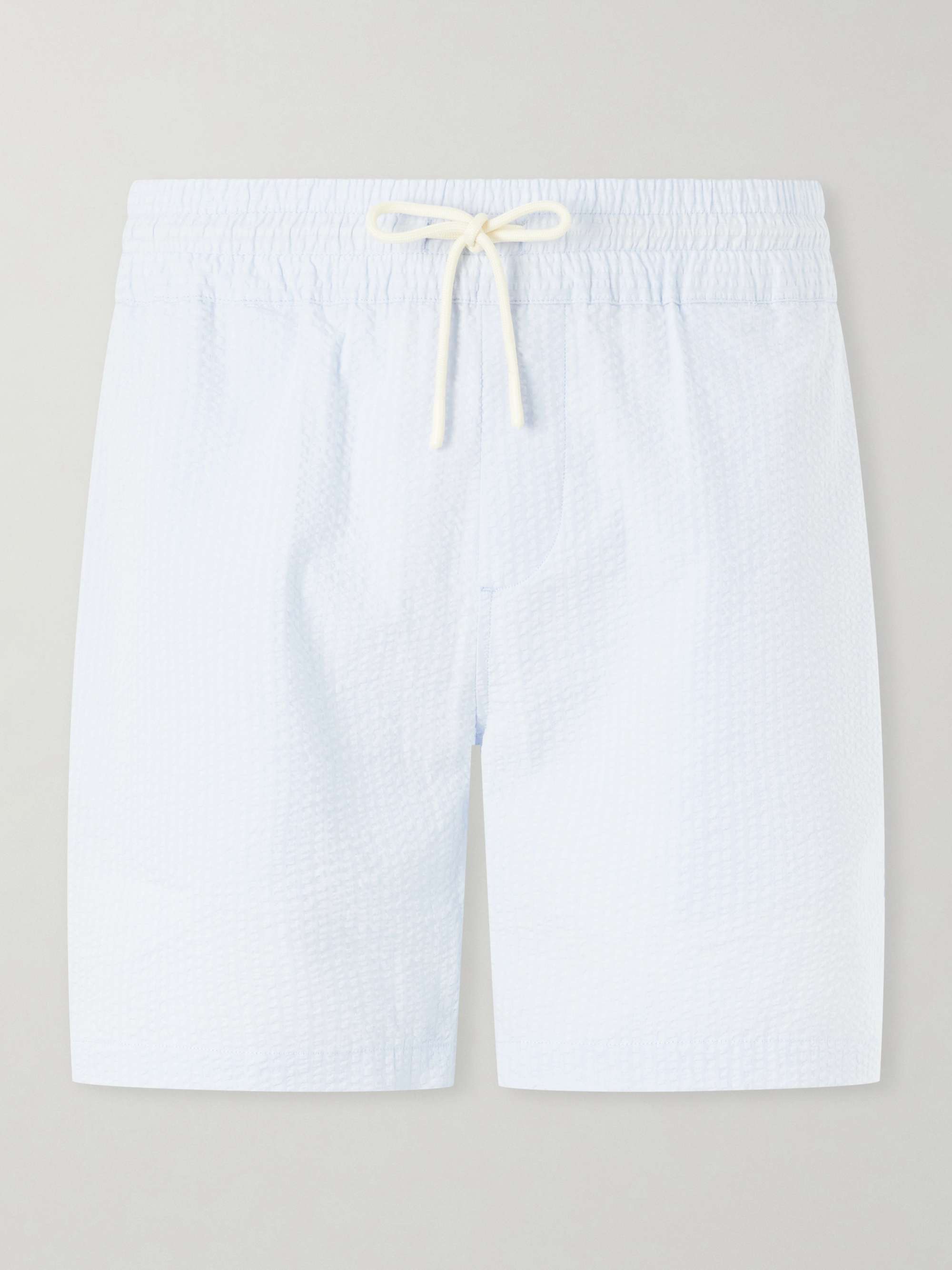 PORTUGUESE FLANNEL Atlantico Cotton-Seersucker Drawstring Shorts