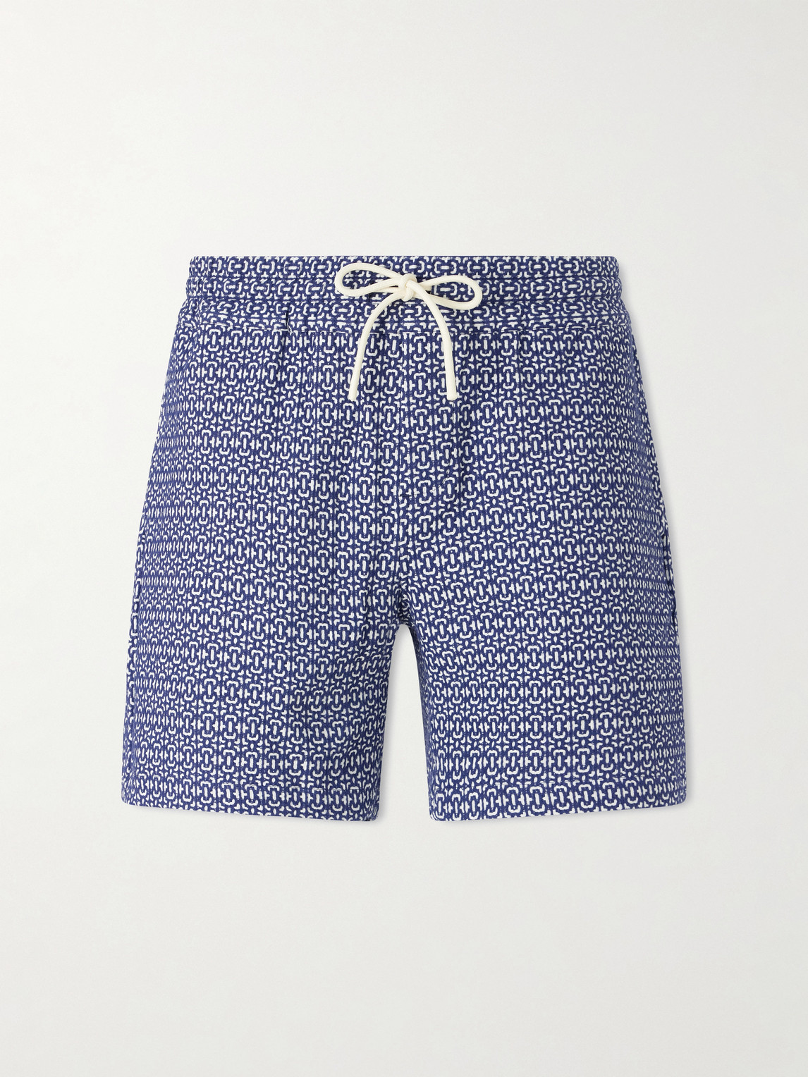 Portuguese Flannel Abstract Tile Straight-eg Cotton Shorts - Men