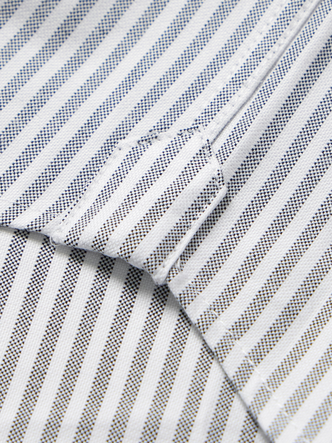 Belavista Button-Down Collar Pinstriped Cotton Oxford Shirt