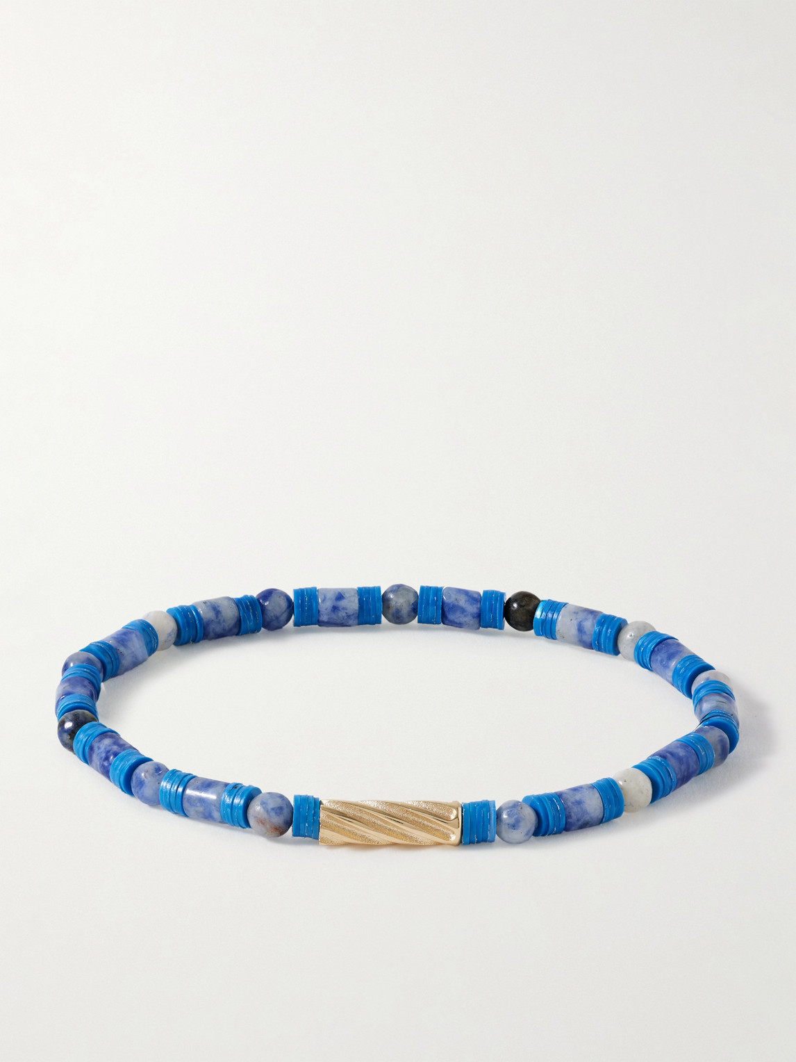Luis Morais – 14-Karat Gold Sodalite Beaded Bracelet