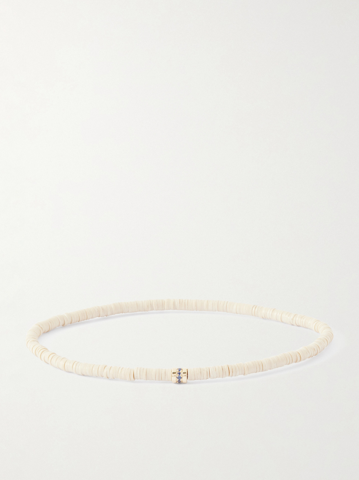 LUIS MORAIS 14-Karat Gold Sapphire Beaded Bracelet - Men