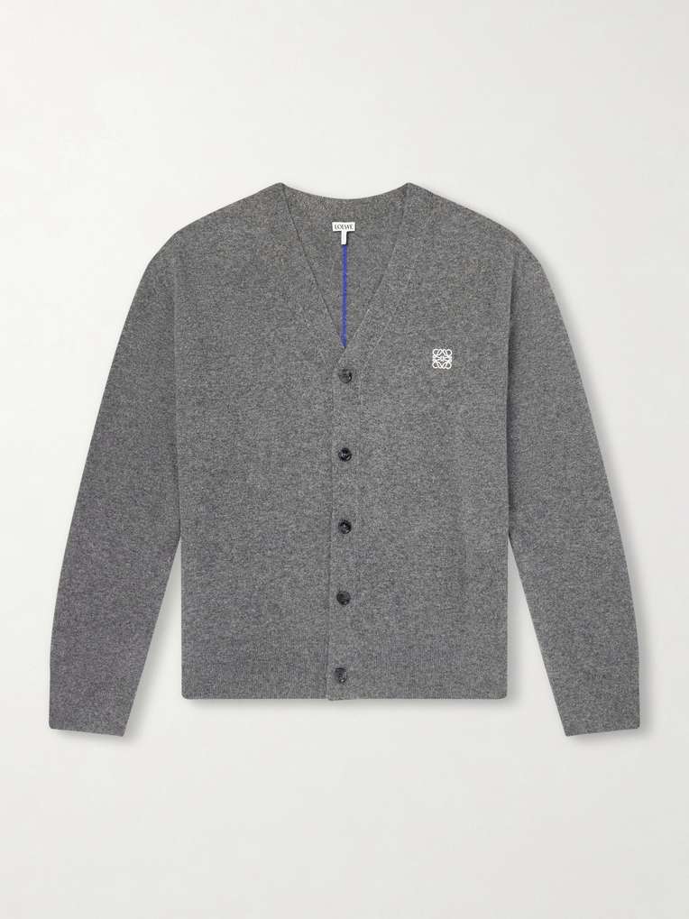 Loewe — Logo-Embroidered Wool-Blend Cardigan