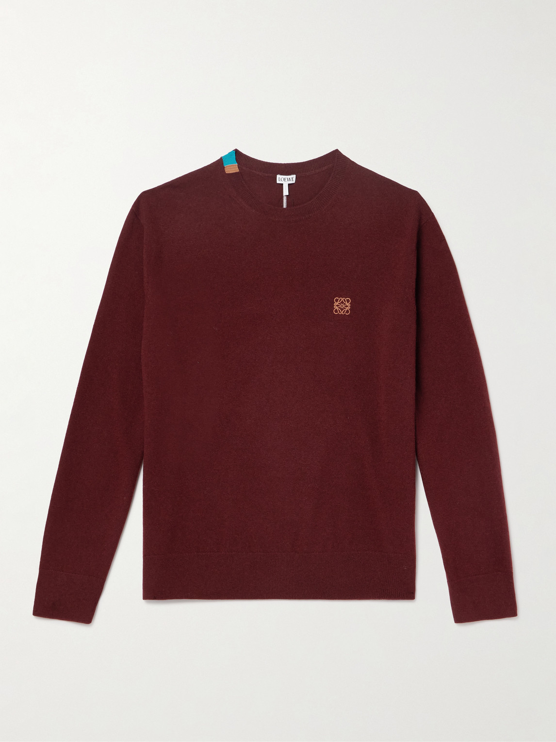 Loewe Anagram Embroidered Wool-Blend Sweater - Men