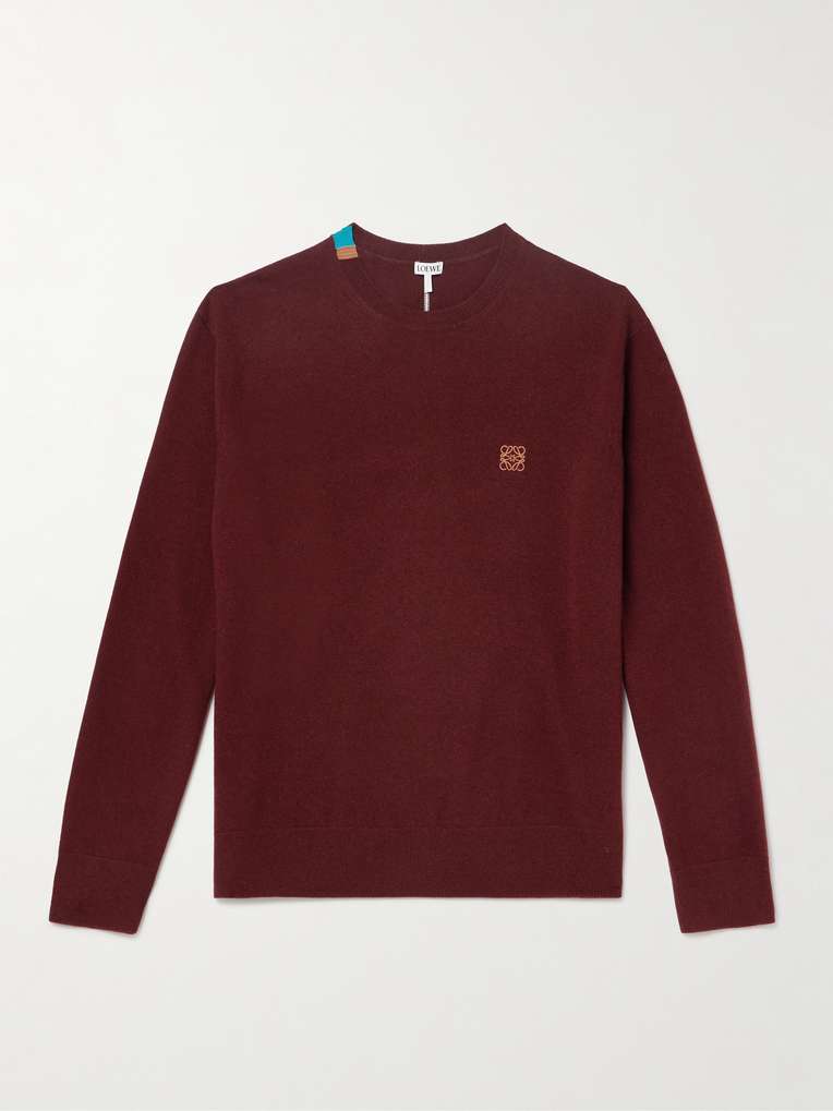 Loewe — Anagram Embroidered Wool-Blend Sweater