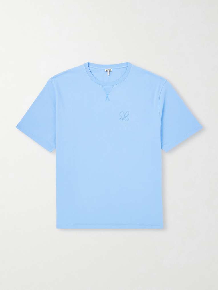 Loewe — Logo-Embroidered Cotton-Jersey T-Shirt