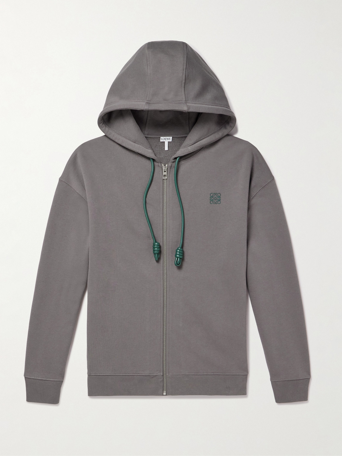 Loewe Logo-Embroidered Cotton-Jersey Zip-Up Hoodie - Men