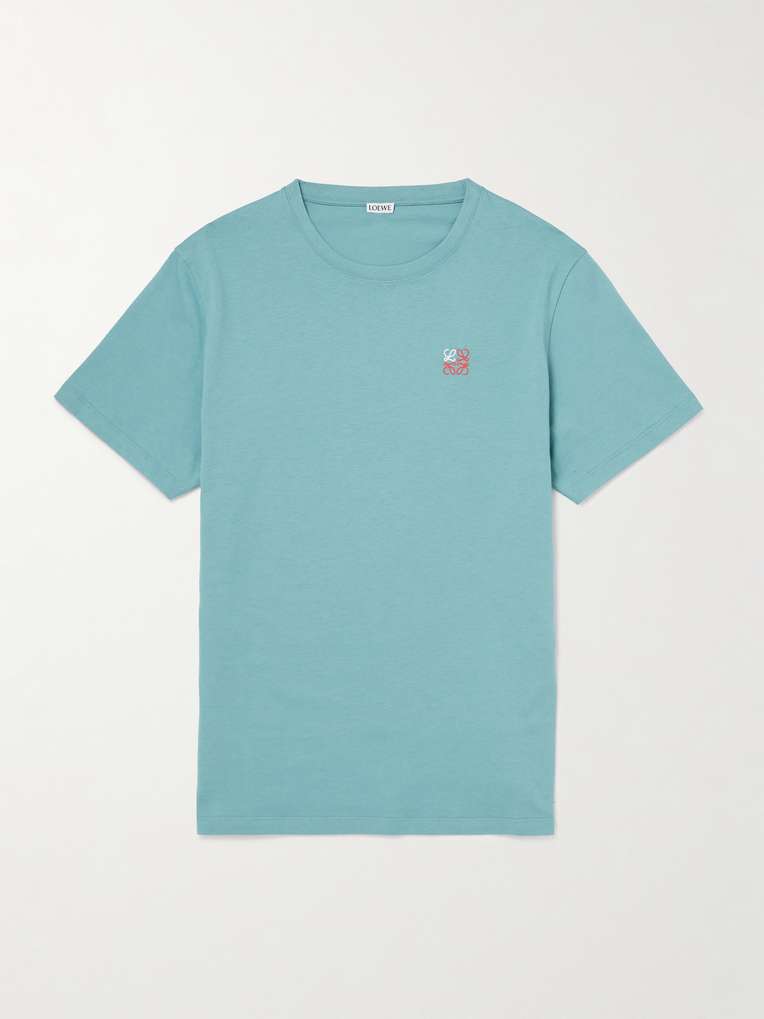 Loewe — Slim-Fit Logo-Embroidered Cotton-Jersey T-Shirt