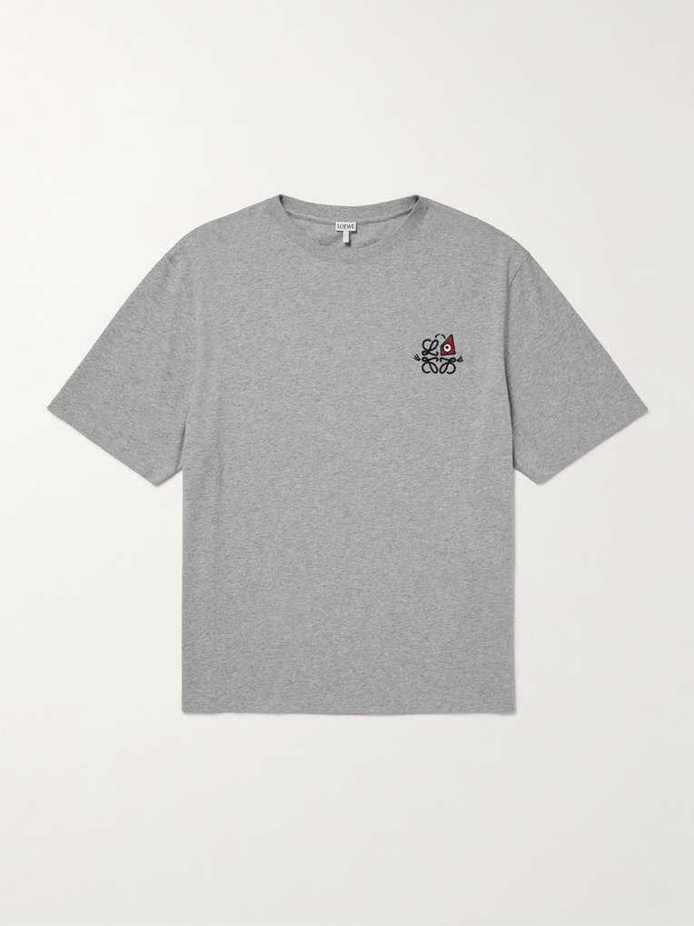 Loewe — Logo-Embroidered Cotton-Jersey T-Shirt