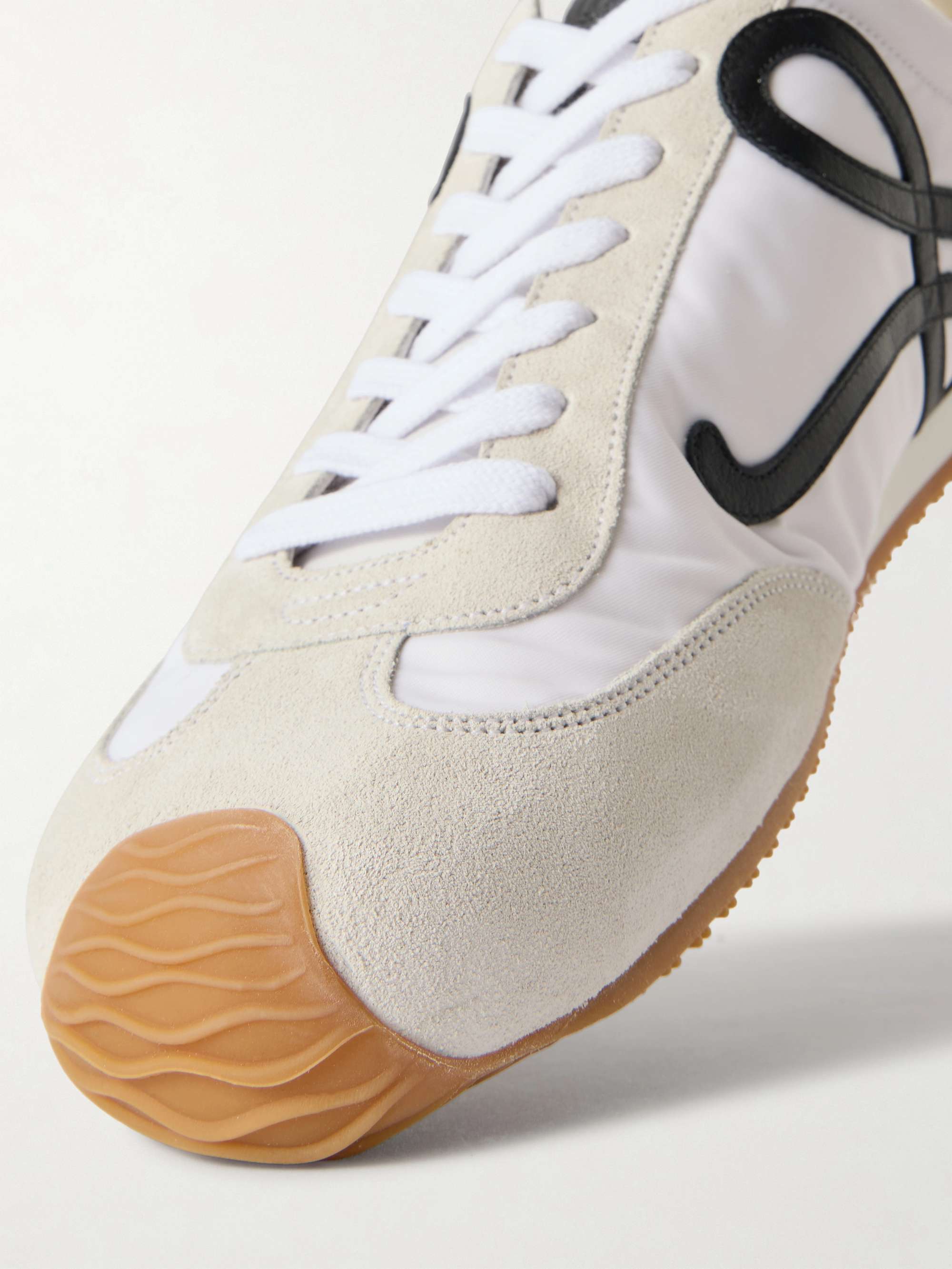 LOEWE Ballet Runner 2.0 Logo-Appliquéd Shell, Suede and Leather ...