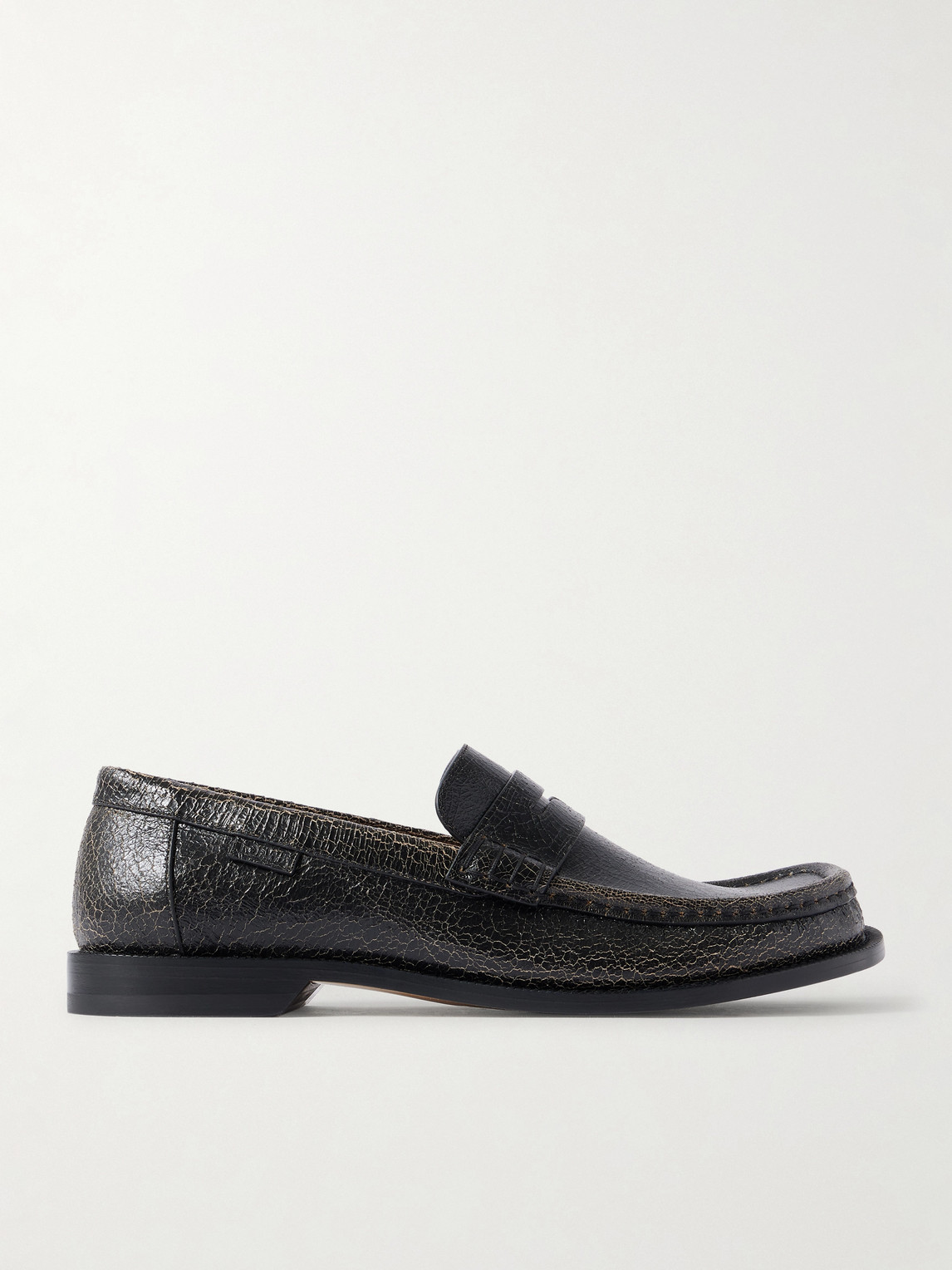 Loewe Campo Cracked-Leather Loafers EU 43
