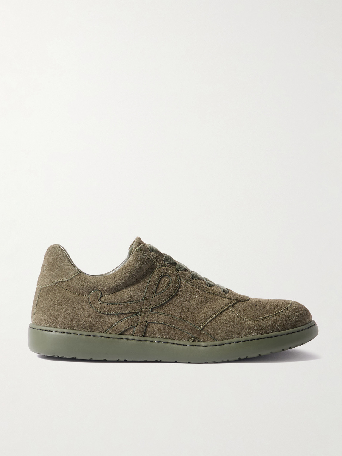 Loewe Jambo Suede Sneakers In Green