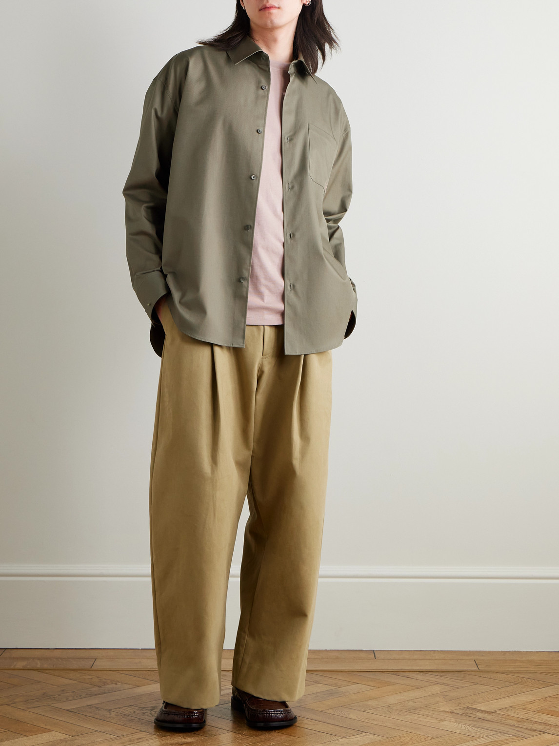 Loewe Logo-embroidered Cotton-jersey T-shirt In Pink