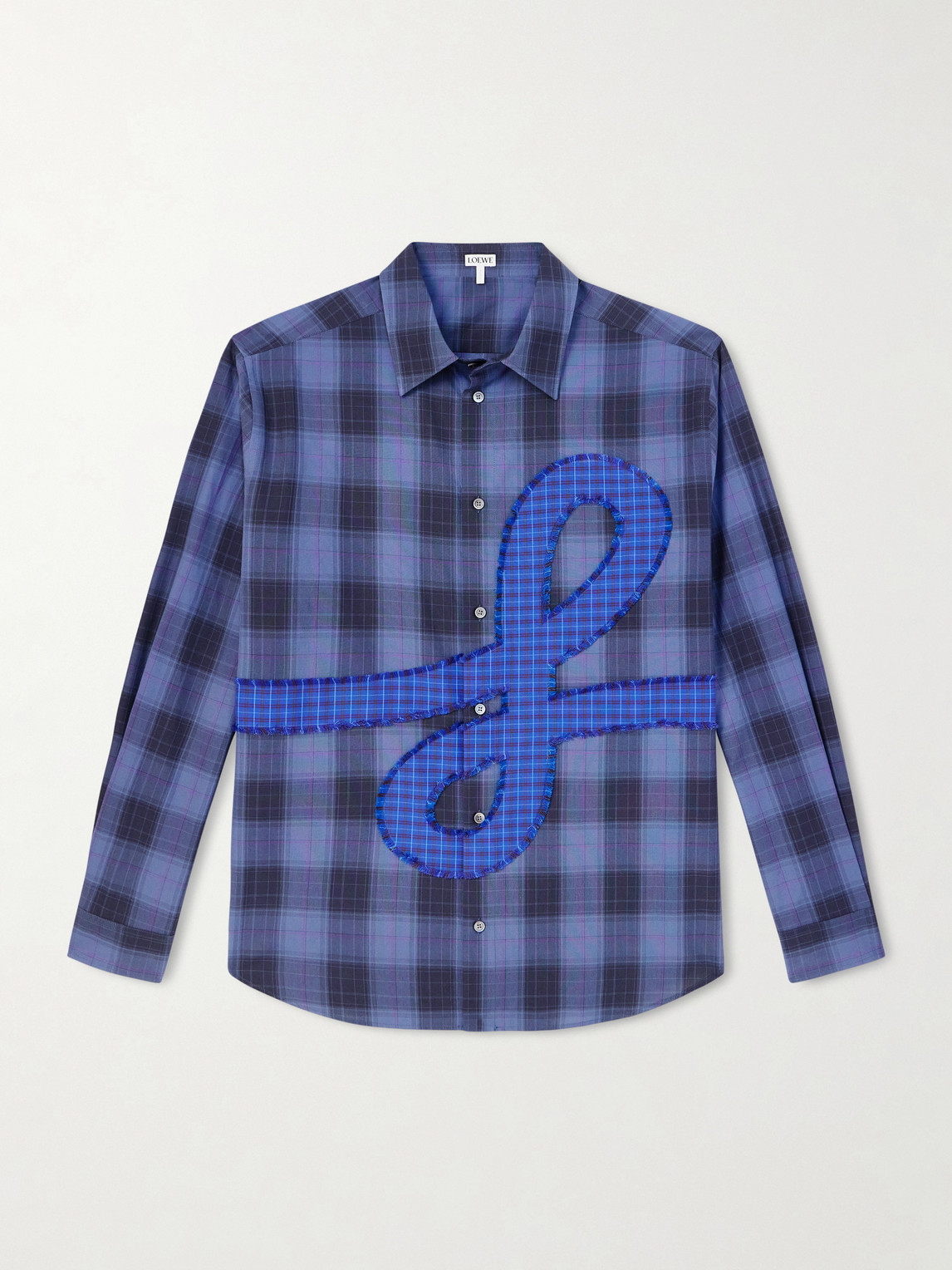 Loewe Logo-Appliquéd Checked Cotton Shirt EU 41