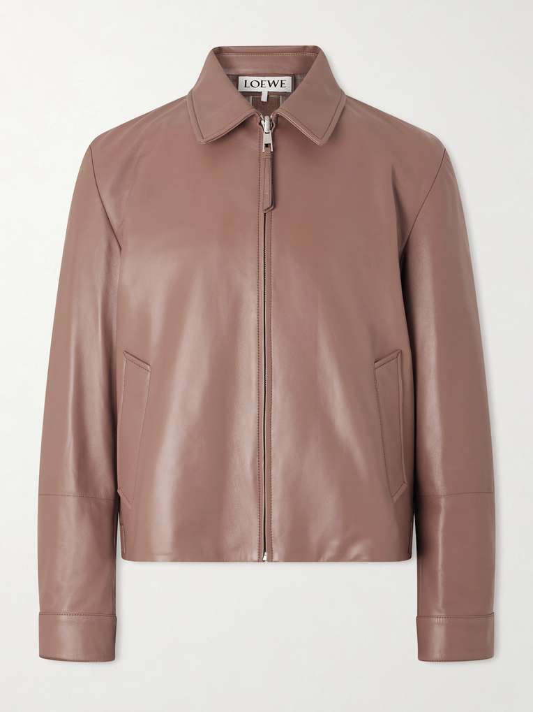 Loewe — Reversible Leather Zip-Up Jacket