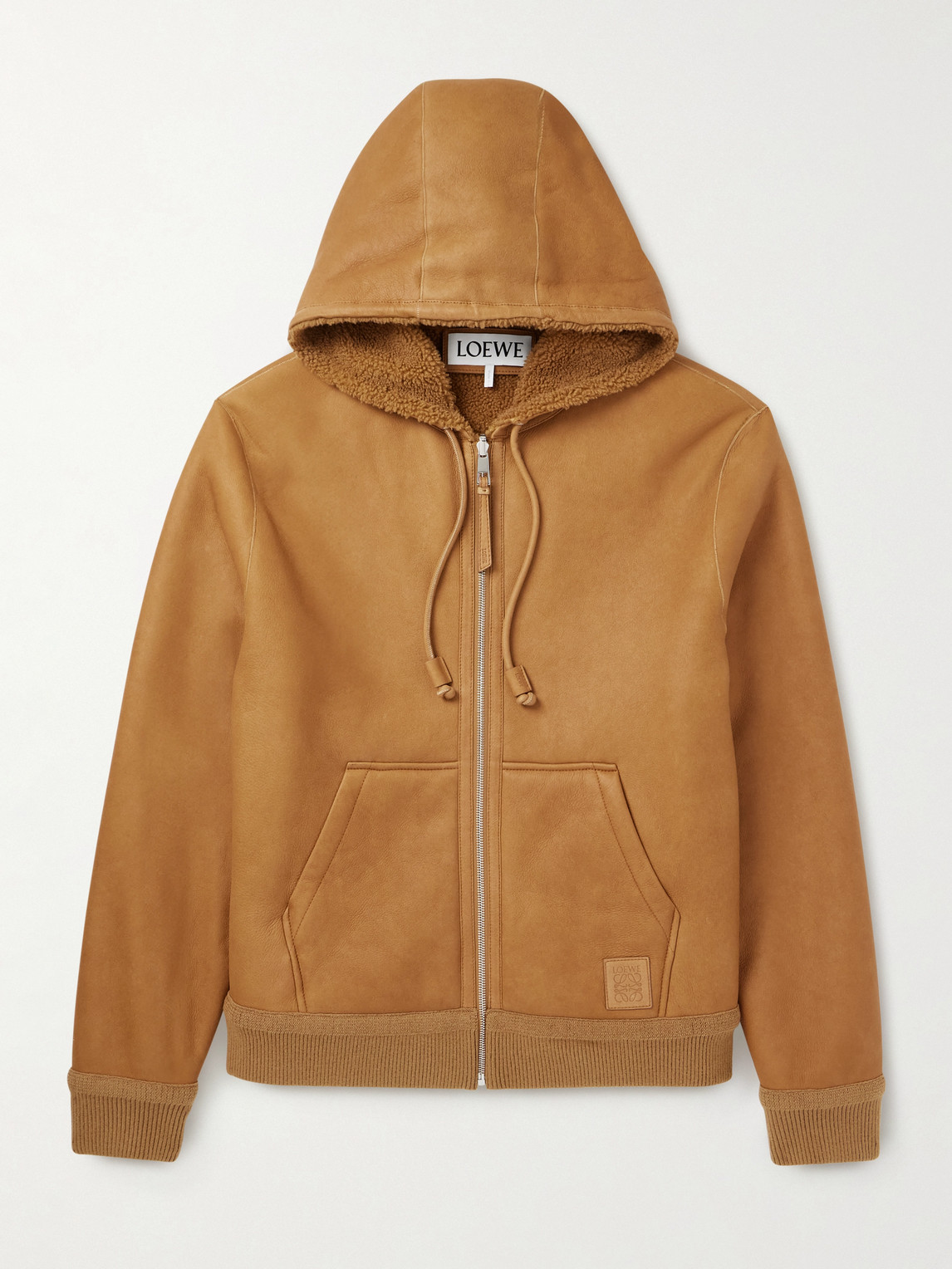 Loewe Logo-Appliquéd Shearling Hooded Jacket - Men