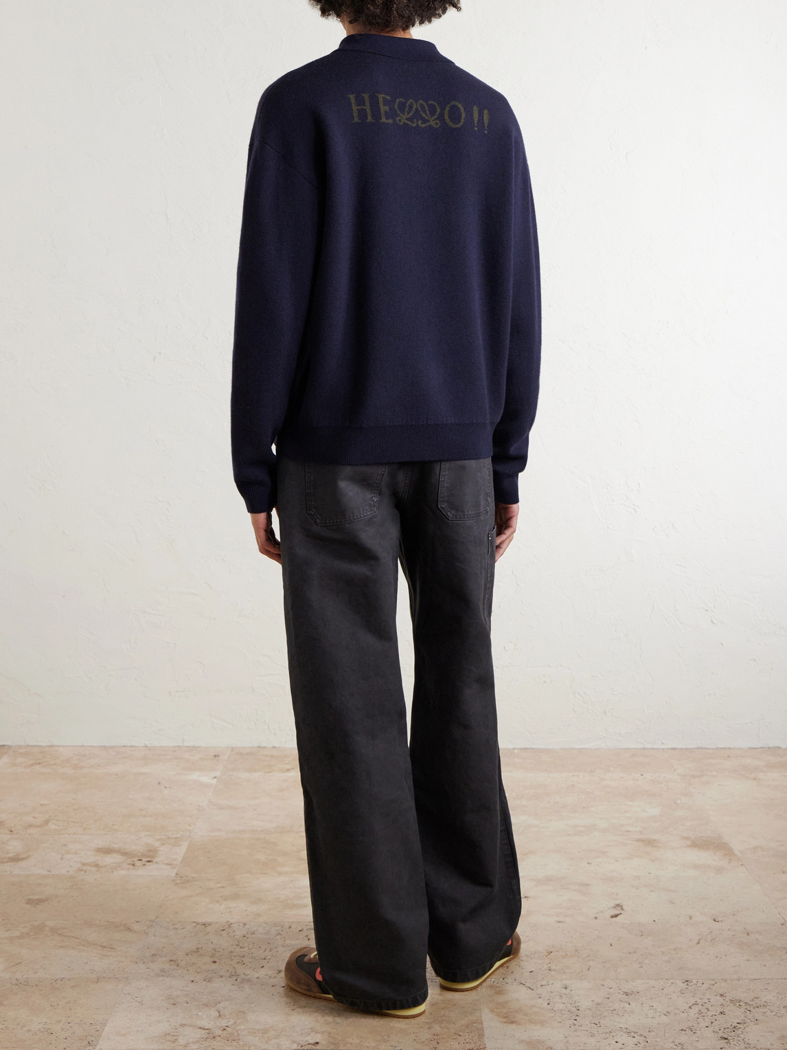  Loewe - Wool-blend Polo Sweater - Men - Blue - S 